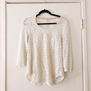 Knitted lace blouse